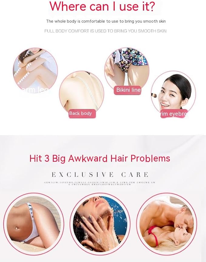 Legs Shaver, Womens Facial Hair Shaver with LED Lights, Can Painlessly Remove Body Hair