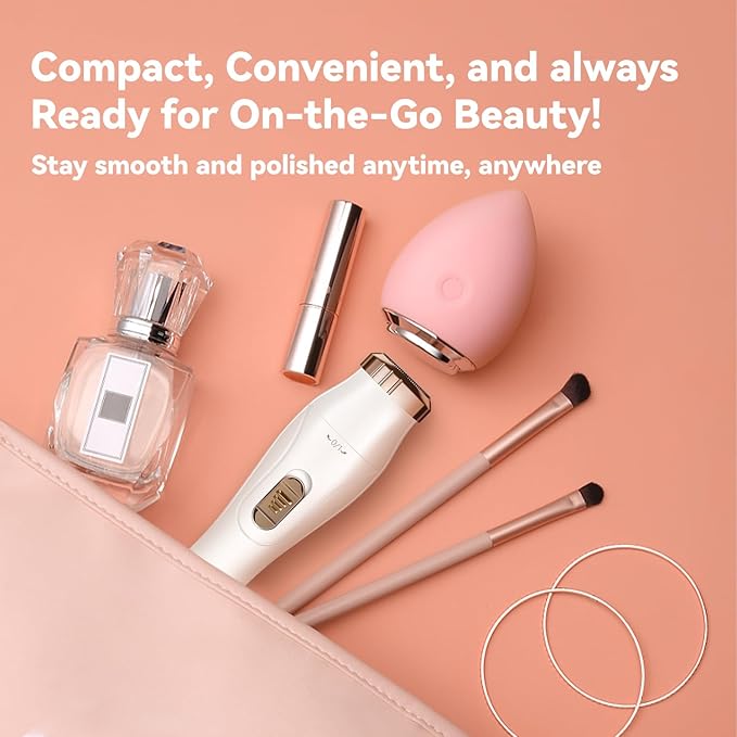 Facial Hair Removal for Women - 3 in 1 Nose Hair Trimmer - Rechargeable Electric Razors Shaver for Face/Leg/Arm/Chin/Eyebrow/Pubic/Bikini Trimmer for Women Lady Body Hair Remover Painless Cordless