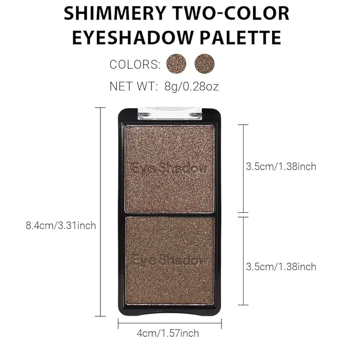 Double color eye shadow, Eyeshadows Creamy, high pigment eye makeup palette, matte shimmer metal eye shadow powder, Blendable, Ultra-Pigmented, Easy to Apply, Matte & Shimmer, (05)