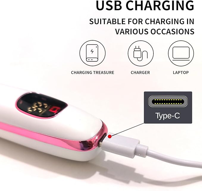 Electric Razors for Women, Bikini Trimmer for Women 5 in 1 Body Shaver for Nose Hair Face Eyebrow Arms Legs Armpit Underarm Pubic Area, Replaceable Lady Facial Razor Painless USB Charge Female Gift