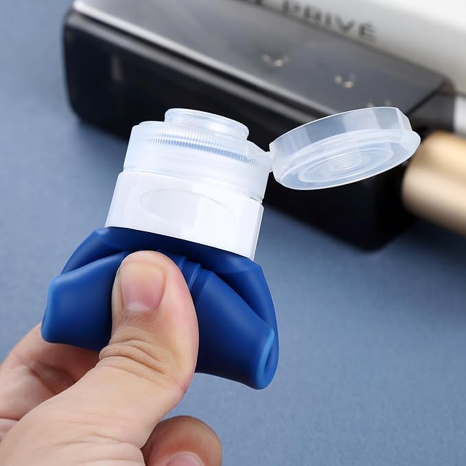 Travel Bottles for Toiletries, Tsa Approved 2oz Travel size Bottles, BPA Free Leak Proof Travels Toiletry Containers, Traveler Accessories with Toiletry Bag for Shampoo Liquid (4 Pack)