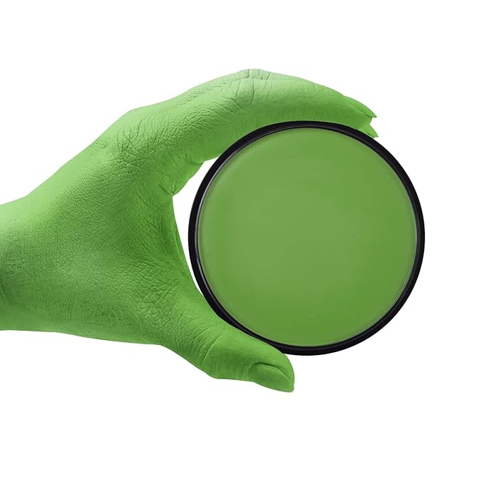 MEICOLY Light Green Face Body Paint,Washable St Patricks Day Face Paint Accessories,Green Makeup Face Painting for Adults and Kids,Hunting Hulk Gamora Face Paint,SFX Witch Cosplay Halloween Makeup