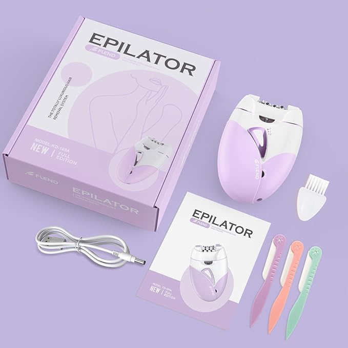 Epilators, 2-Speed Painless Smooth Glide Epilator for Women, Cordless Rechargeable Facial Hair Removal Epilator, Hair Removal Device for Women's Face Legs Bikini Area Arms Legs