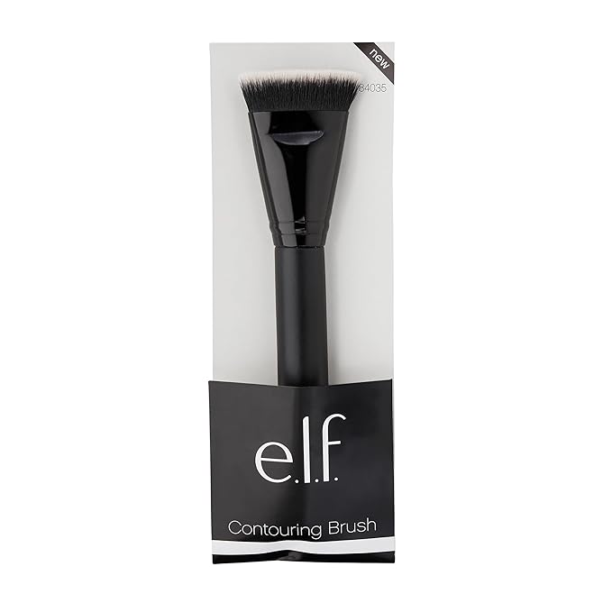 e.l.f. Contouring Brush, Makeup Brush For Creating Flawless Dimension & Sculpting, Use With Bronzer Powder, Liquids & Creams, Vegan & Cruelty-Free