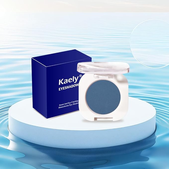 Single Matte Eye Shadow Palette Makeup, Blue Matte Eyeshadow for Women Halloween Birthday Party Wear, Monochrome Eye Shadow Makeup, Pigmented Waterproof Sombras Para Ojos, 34