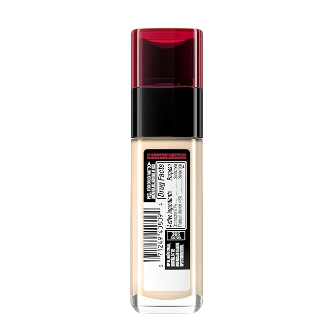 L'Oreal Paris Makeup Infallible Up to 32 Hour Fresh Wear Lightweight Foundation, 390 Rose Pearl, 1 Fl Oz, Packaging May Vary