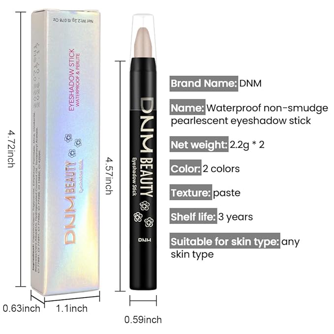 Kaely 2Pcs Cream Eyeshadow Sticks Set for Eyes Waterproof,Taupe Shimmer & Bronze Shimmer Matte Eye shadow Stick Pencil Pen Bulk sombras en crema para ojos 19+20