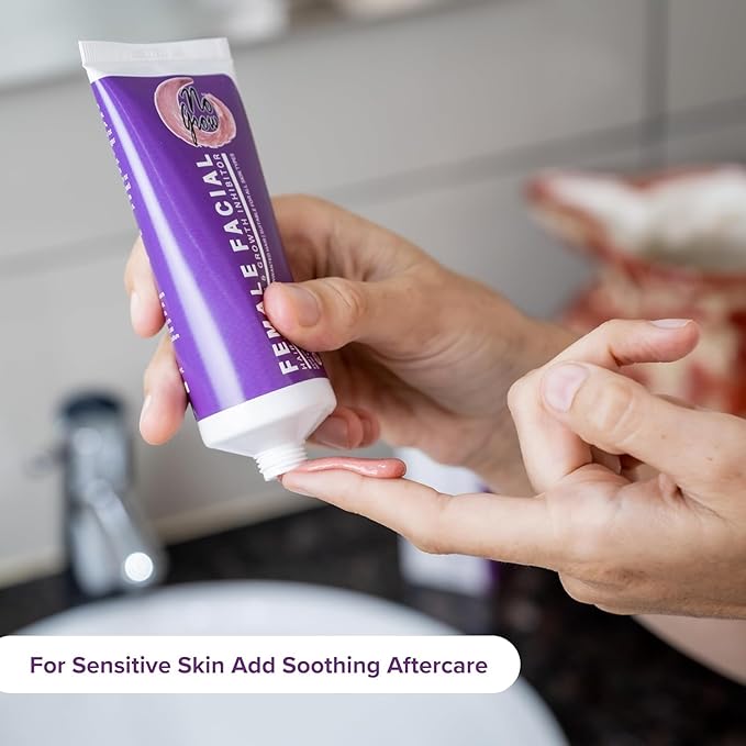 Female Facial Hair Remover & Growth Inhibitor - 90ml - Visible Results in 4 Months - Once a Week Women's Hair Removal Gel & Hair Inhibitor for Face