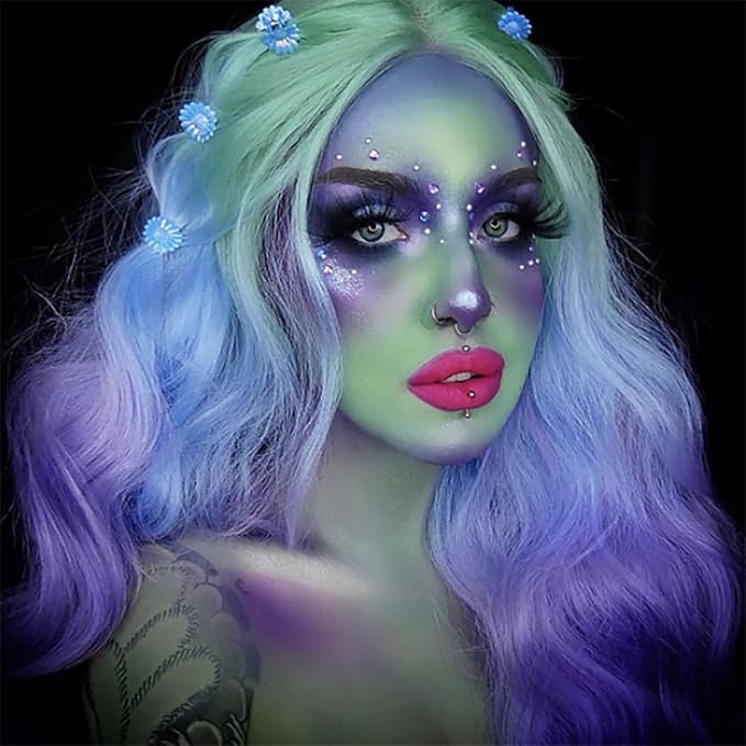 Mysense Pastel Green Face Body Paint,Water Based Washable Face Paint,Non-toxic Cream Body Paint for Adults and Children,Green Facepaint Foundation for Halloween SFX Cosplay Makeup,0.6oz