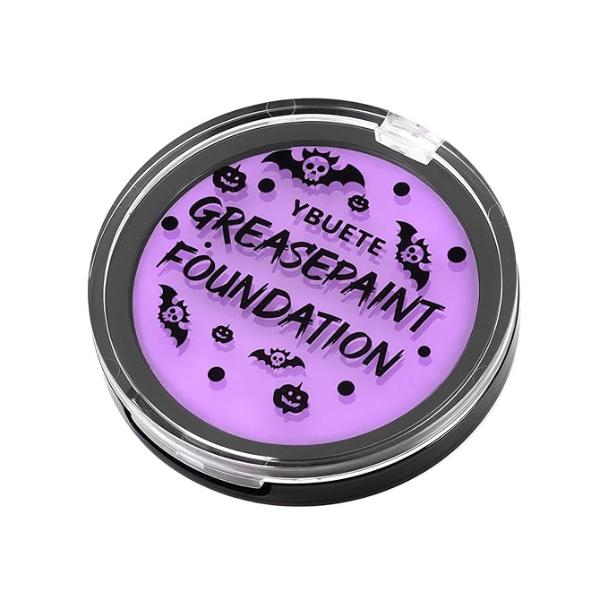 Light Purple Cream Face Body Painting Foundation, Professional Waterproof Oil Based Light Purple Face Paint Halloween SFX Ursula Costume Cosplay Makeup Face Paint for Adult Costume Party