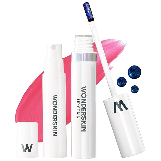 Wonderskin Wonder Blading All Day Lip Stain Peel Off Masque and Reveal Kit - Long Lasting, Waterproof Pink Lip Tint, Transfer Proof Natural Makeup Stain Kit (Sweetheart)