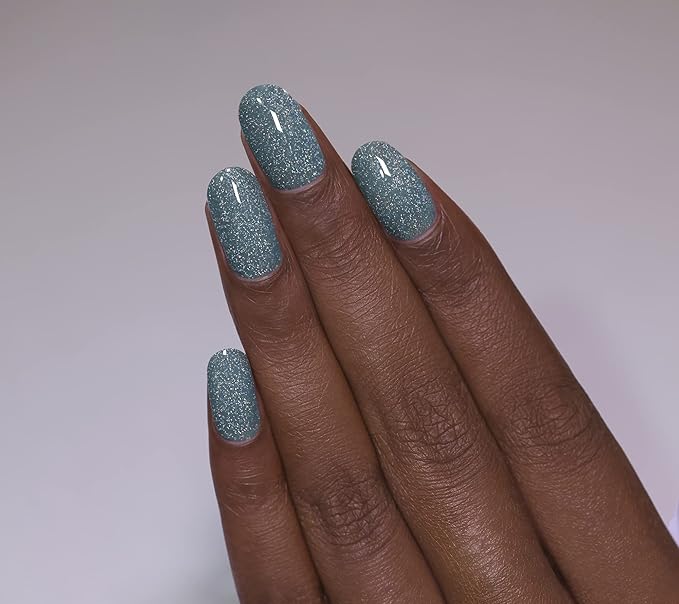 ILNP Aspen - Muted Turquoise Blue Holographic Jelly Nail Polish