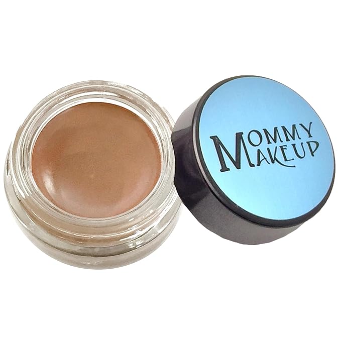 Mommy Makeup Any Wear Creme Eyeshadow - Waterproof, Crease-Proof, Long Lasting, High Pigment, Oil-free - Cream to Powder for Eyes, Cheeks & Lips (Misty Mocha)