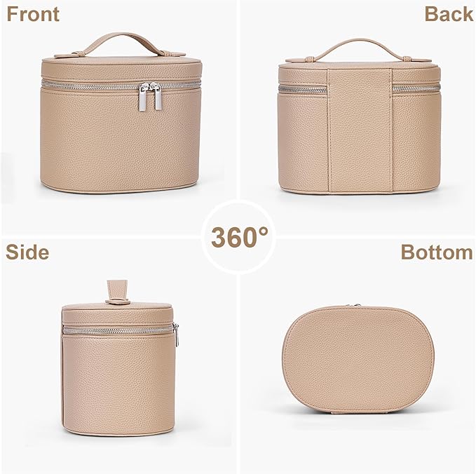 YFGBCX Makeup Bag Vanity Case with Removable Divider Travel Toiletry Bag Portable Cosmetic Bag Makeup Organizer Case