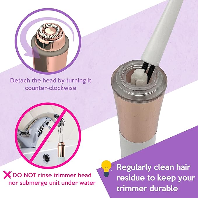 Portable Facial Hair Remover for Women – Painless, Fast & Precise Flawless Electric Razor & Epilator for Face, Lips, Chin Hair Removal – 18K Gold-Plated, 360° LED Light