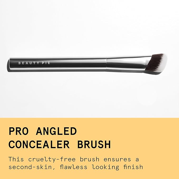 Beauty Pie Pro Angled Concealer Brush, Contour, perfect and cover with the ultimate angled concealer brush, From one of the world's leading labs, Professional luxury quality, Vegan.