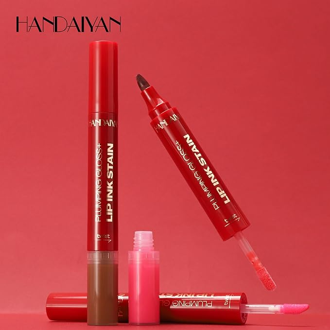 3 Colors 2 in 1 Lip Stain with Lip Oil Pencil.Matte Lip Tattoo Long-Lasting Waterproof LipStain High-Pigment Lipgloss.Gift For Girl and Women
