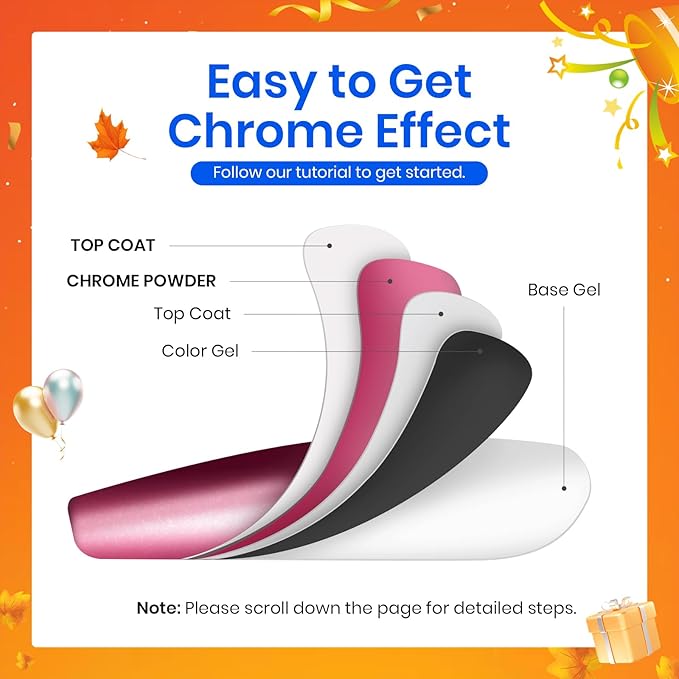 Beetles Chrome Nail Powder Gold Silver Mirror Effect 8 Colors Holographic Aurora Iridescent Pearlescent Manicure Nail Art Decoration Glitter Cromer Nail Powder for Nails 1g/Jar Gift for Women