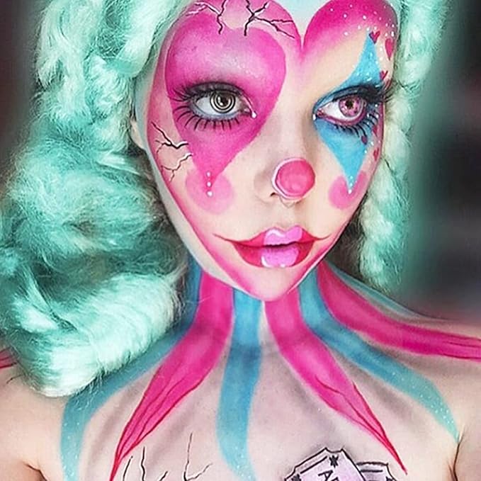 MEICOLY Hot Pink Face Body Paint,30g/1.05oz Water Based Washable Full Body Paint,Single Face Painting for for Adults and Children,SFX Halloween Special Effects,Pink