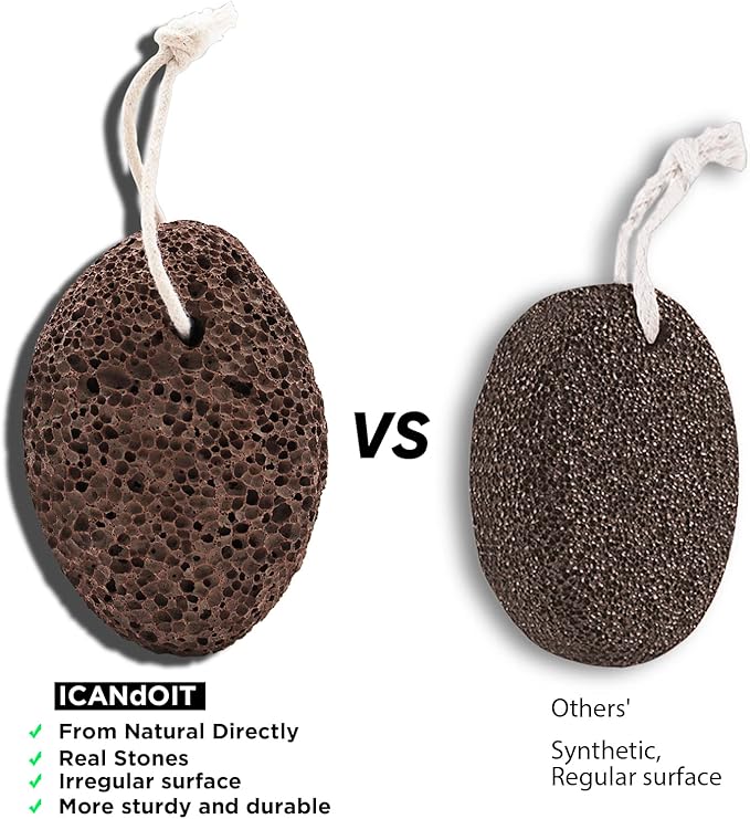 ICANdOIT-17.71Inch Natural Stiff Sisal Bristles Anti-Slip Long Handle Bath Brush,Bent Handle Shower Scrubber for Exfoliating,Shower Back Brush,Exfoliation Set with Pumice Stone(1 Pack)