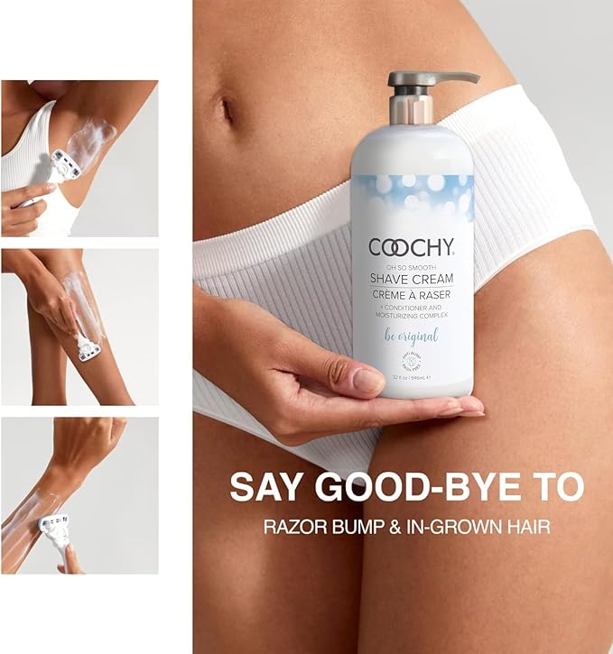 Coochy Intimate Shaving Cream | Shave Conditioner & Moisturizer for Face & Body | Ideal for Sensitive Skin Care, Anti-Bump | Be Original, 32 oz