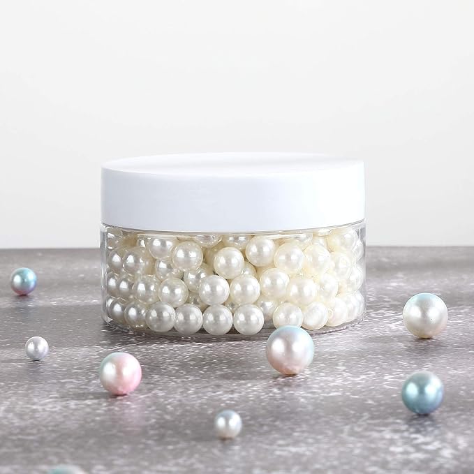 Patelai 4 Pieces Round Wide-mouth Leak Proof Plastic Container Jars with Lids for Travel Storage Makeup Beauty Products Face Creams Oils Salves Ointments DIY Making(4 Ounce,White)