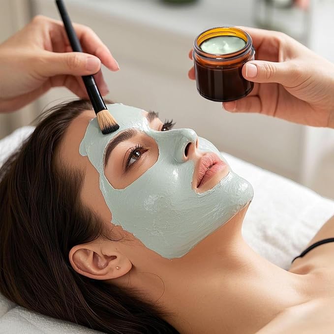 Amber 2oz Glass Jars with Lids - 24 Pack Leakproof Small Cosmetic Containers with Inner Liners, Wide-Round Smooth Mouth, Sealable for Creams, Lotions, Essential Oils, Body Butter, Travel Samples