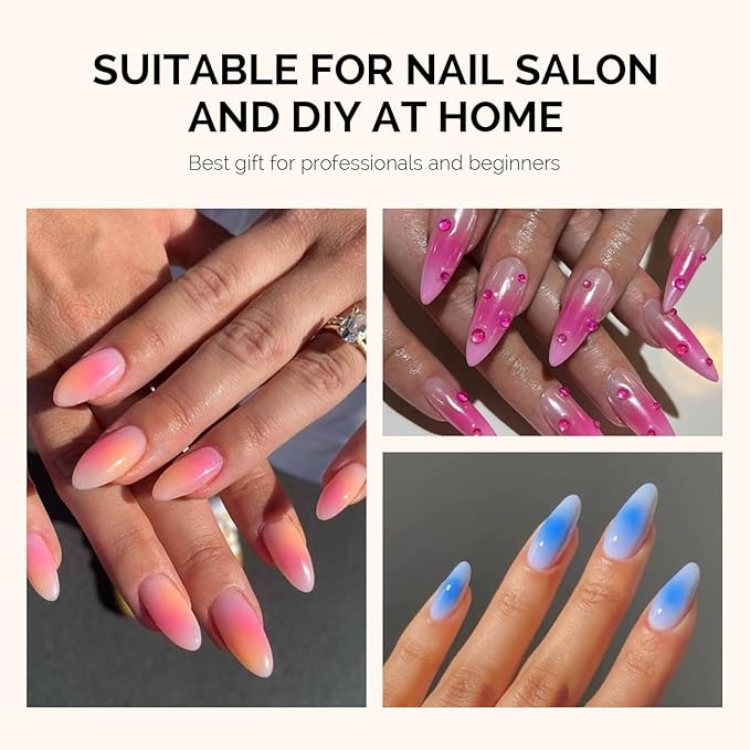 MelodySusie Soft Nail Sponges for Ombre & Gradient Nails, Professional Manicure Tools with Grabbing Pen, Salon Accessories