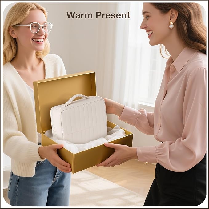 Abiudeng Standing Travel Makeup Bag Stand up Make up Bag Travel Toiletry Bag with Multiple Compartments Large Capacity for Women Business Trips Fitness and Daily Commutes (White)