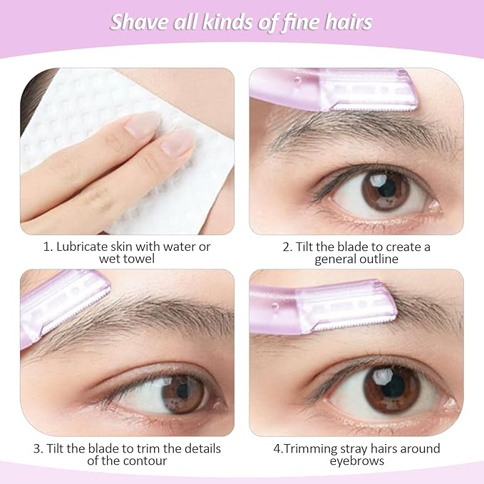 wanheart Women's Facial Shaver (3-pack), for hair removal, face, and eyebrows, with gentle exfoliating blades (3)