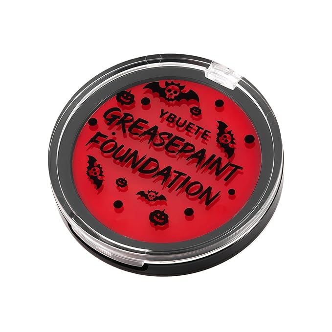 Red Cream Foundation Face Body Painting, Professional Full Coverage Oil Based Red Face Paint for Halloween SFX Vampire Zombie Devil Clown Cosplay Makeup for Adult Costume Party & Carnival