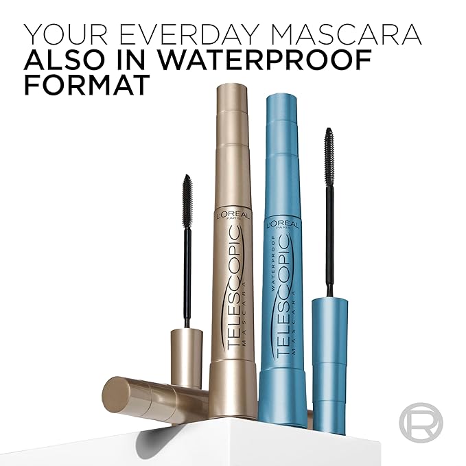 L'OrÃal Paris Makeup Telescopic Original Lengthening Mascara, Carbon Black, 0.27 Fl Oz (Pack of 1)