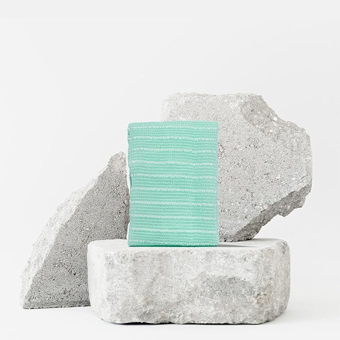 Dermasuri Japanese Exfoliating Shower Towel - Body Scrub Exfoliator & Back Scrubber Loofah for Men & Women, Exfoliating Shower Towel for Smooth & Glowing Skin, Removes Dry & Dead Skin, All Skin Types