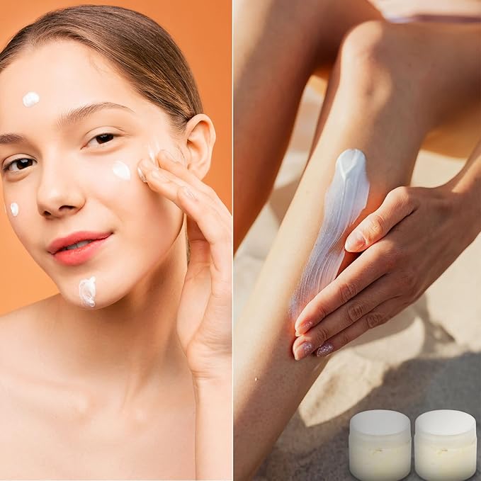 SATINIOR 100 Pcs Plastic Jars with Lids Small Containers Lids Wide Mouth Small Plastic Containers for Lotion Cream Rhinestones Body Butters Travel Storage(2 oz,Clear)