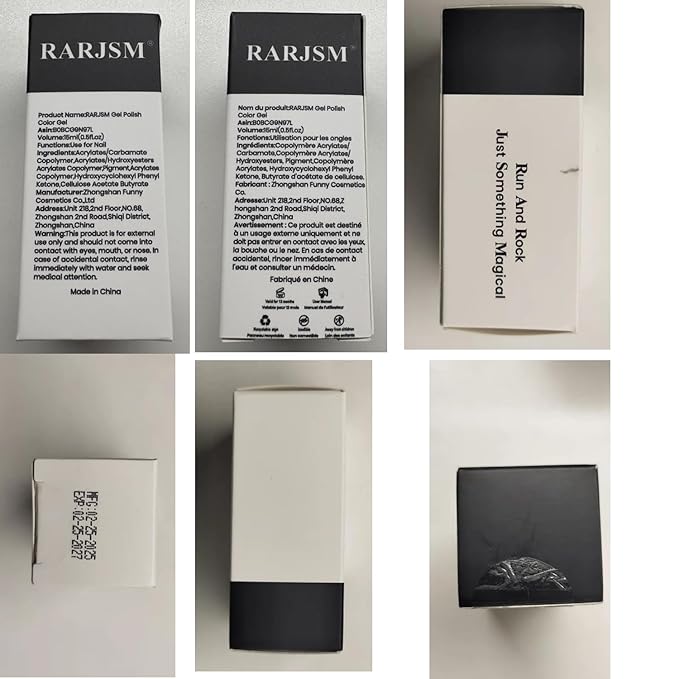 RARJSM Gel Nail Polish Glitter Sparkly Rose Red Chunky Shimmer Iridescent Gelpolish 15ml Holographic Rainbow Effect Soak off L e d U V Curing Required High Pigments for Home Manicure Nail Art