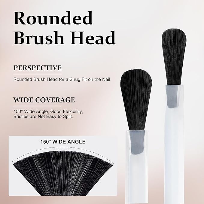 DouborQ 6 Colors Pink Nude Nail Polish Set Skin tone Finger Nail Polish Bulk Manicure Nail Art Home Salon Long-lasting Sequins Nail Art Varnish (7-12)