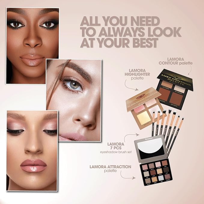 Eye Makeup Brushes Eyeshadow Brush Set - 7pcs Soft Synthetic Eyeshadow Blending Brush Kit - For Blending Eyeshadow, Eyeliner, Crease, Eyebrow - Long Lasting, Apply Better, Flawless Look Makeup