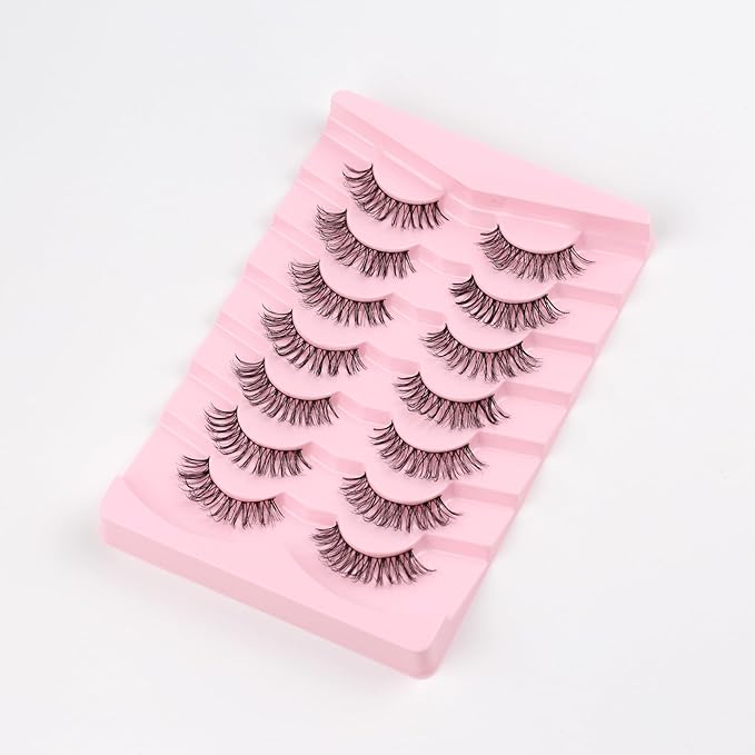Wispy Cat Eye Lashes Natural Look Short Eyelashes C Curl Eye Lash Pack Siligli