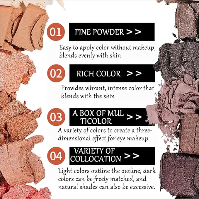 12-Color Nude Eyeshadow Palette - Natural Nude Matte & Shimmer Glitter Pigment Eye Shadow Palette Set - Waterproof Smokey Professional Beauty Makeup Kit (B Shimmer)