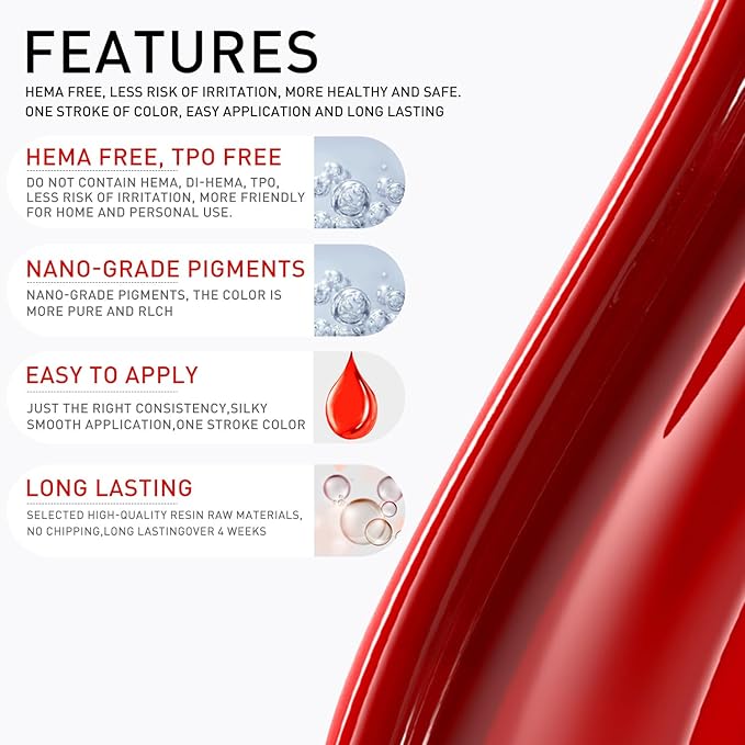 beautilux Yellow Gel Nail Polish Set- 6 Pcs Orange Yellow Hema-Free Gel Polish Color Soak Off LED Gel Nail Manicure for Women Girls