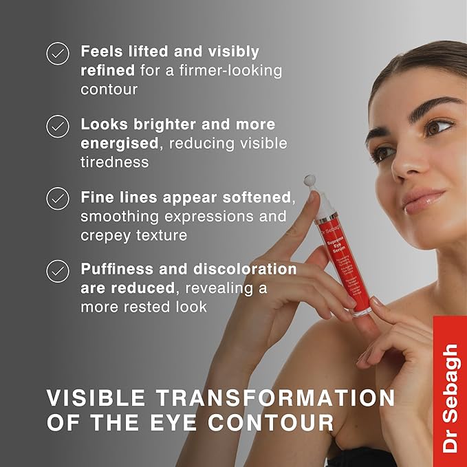 Supreme Eye Serum (0.5 fl oz) - Advanced Roll-On Formula | Designed to Aid Smoother Younger & Firmer-Looking Skin | Helps Reduce Puffiness Circles Fine Lines & Wrinkles | Boosts Elasticity