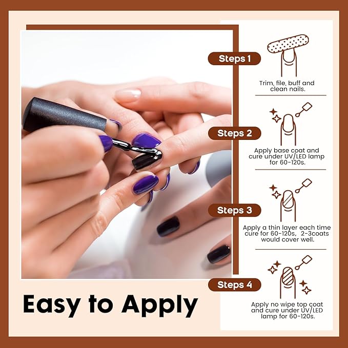 JEWHITENY 23 PCS Gel Nail Polish Set 20 Color Jelly-like Nail Polish Suitable for Salon and Home DIY Manicure