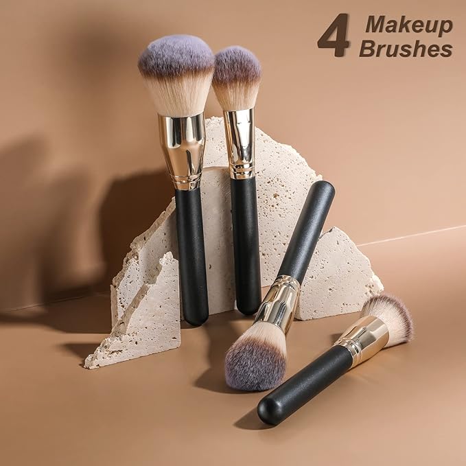 BS-MALL Makeup Brush Set Super Large Big Size Premium Foundation Synthetic Powder Concealers Makeup Brushes Cosmetic Brushes