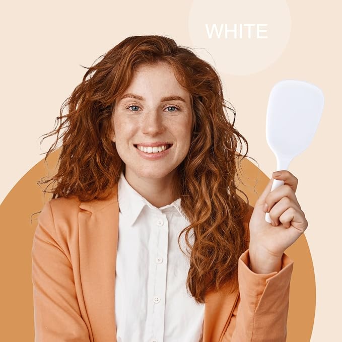 Hicarer 16 Pcs Hand Handheld Mirror with Handle Bulk Plastic Compact Travel Makeup Cosmetic Portable Hand Mirror for Camping, Home, Women School Gift, 3.15 Inch Wide, 7.09 Inch Long