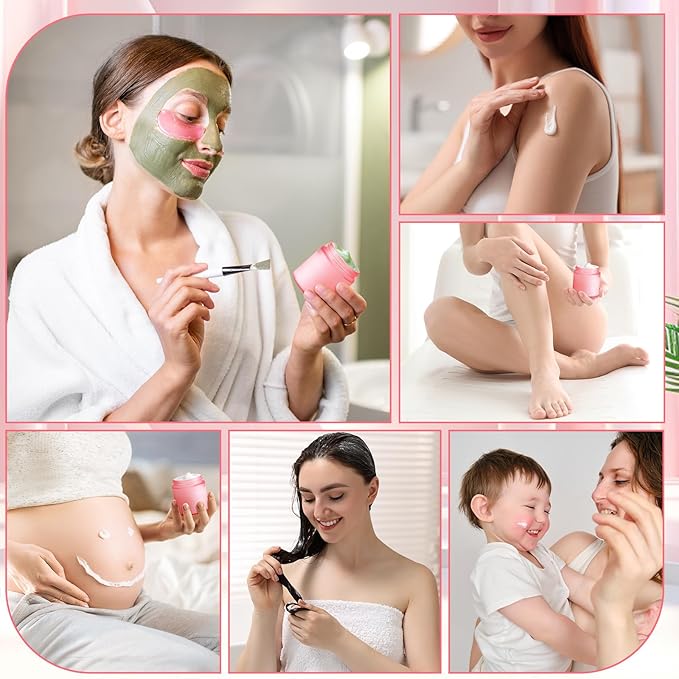 Norme 12 Pcs 4 oz Glass Jars with Lids Leakproof Round Airtight Empty Cosmetic Jars with Inner Liners Lid for Storing Lotions Powder Ointments Candle Making Tins (Pink)