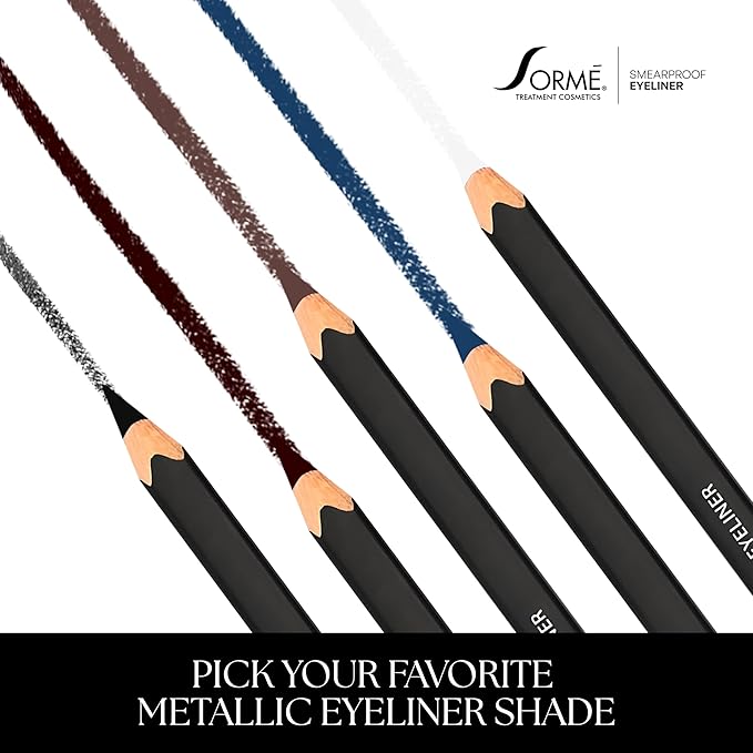 Sorme Treatment Cosmetics Smearproof Eyeliner 0.16oz | Long Lasting Black Waterproof Eyeliner Pencil | Smudge-Proof Waterline Eyeliner | Cruelty-Free and Gentle Pencil Eyeliner