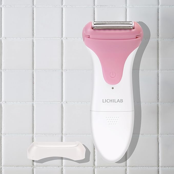 Electric Razors for Women & Bikini Trimmer for Sensitive Skin - Hypoallergenic Cordless Foil Shaver Painless Body Hair Removal for Legs,Underarms,Pubic Hair,Travel Ready Wet/Dry,rose/pu7b