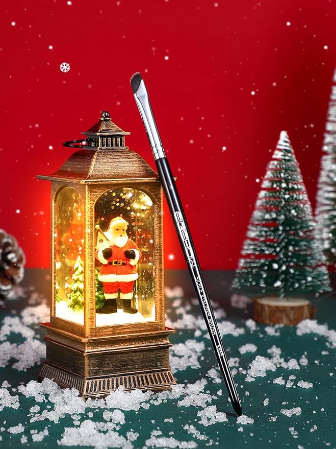 EIGSHOW Eyeliner Brush Gel Eyeliner Makeup Brush for Precise Eye Liner Eyebrow Eyelid Ultra Thin with Curved Bristle (E865 2Pieces)