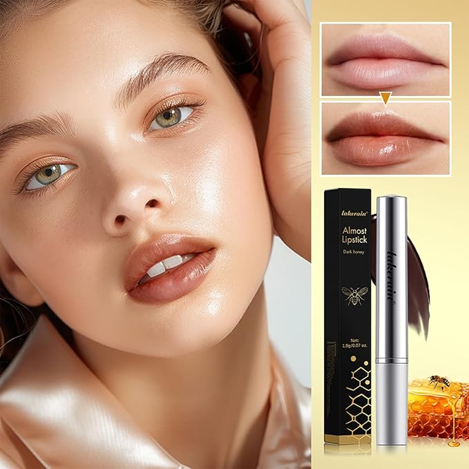 2PCS Honey Lipstick Tinted Lip Balm - Sheer Hydrating Lipstick for All Skin Tones - Moisturizing Lip Color, Nourishing Lip Balm with a Hint of Natural Black Cherry Tint