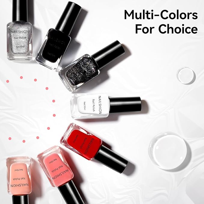 White Nail Polish French Nail Art | Quick Dry Regular Nail Polish | 9-Free Vegan Rich in Castor Oil | Classic Snowy Toe Fingernail Polish DIY at Home Gift for Girls Woman